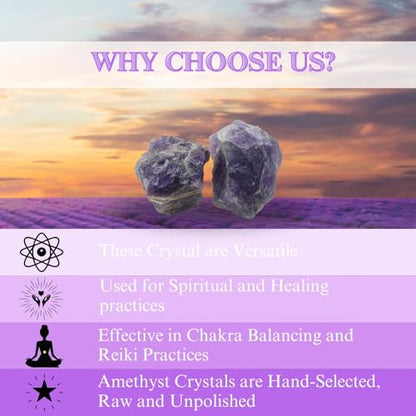 Crystals, Rocks, Jade, Crystals and Healing Stones, Witchcraft Supplies, Healing Crystals, Stones, Healing Stones, Rock Collection, Agate, Raw Stones (Amethyst, 2 Pcs) - color: Amethyst
