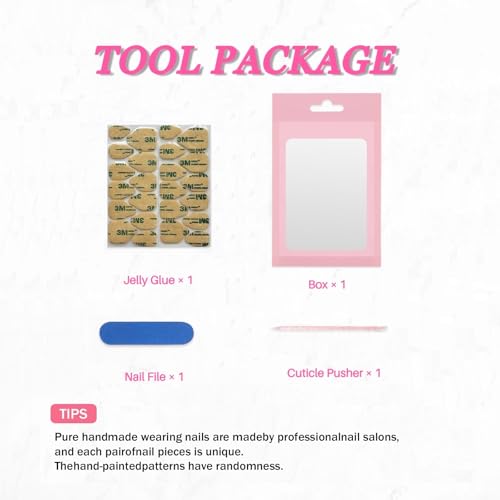 Luxury Gothic Press-On Nails Long Square Shape, Handmade XL Reusable Acrylic Nails with 3D Statue & Cross Charms, Blue Pink Gradient Full Cover Fake Nails for Women - color: Celestial Charm, size: S