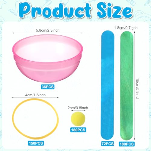 Foilswirl 36 Sets Stem Catapult Building Kit DIY Stick Catapults Craft Kits for Kids Classroom Educational and Learning Activities Camp Crafts Supplies(Light Color) - color: Light Color