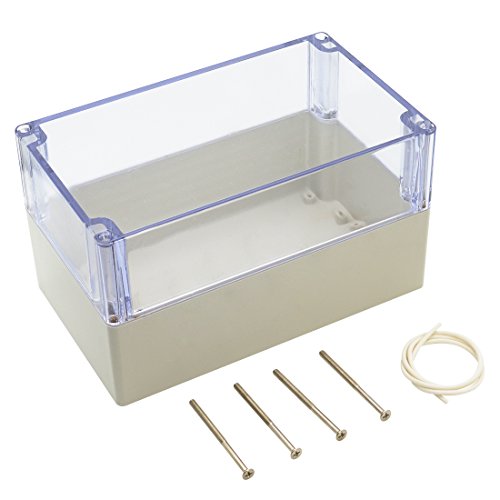 LeMotech ABS Plastic Junction Box Dustproof Waterproof IP65 Electrical Enclosure Box Universal Project Enclosure Grey with PC Transparent Clear Cover 7.9 x 4.7 x 4.4 inch(200 x120 x113 mm) - size: 7.9"x4.7"x4.4"
