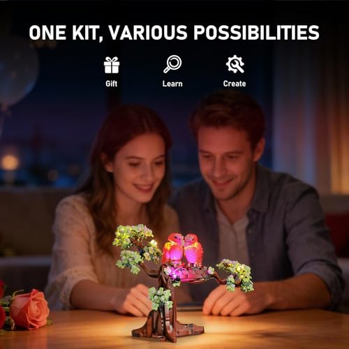 BRIKSMAX 2.0 Light Kit Compatible with Lego Ideas Love Birds 21365 Building Sets- Original LED Lighting Kits (Accessories Only) for Display, The Perfect Valentine's Gift & Collectors