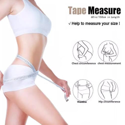 Tape Measure Soft Measuring Tape for Body Fabric Sewing Tailor 2Pack 60Inch - color: White Black