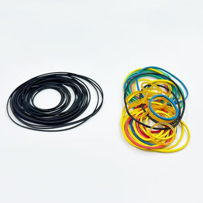 70PCS Pulley Belts Engine Drive Belt Rubber Transmission Belt for RC Car Robot DIY Model Toy Accessories (70PCS Mix Color) - style: 70PCS Mix Color