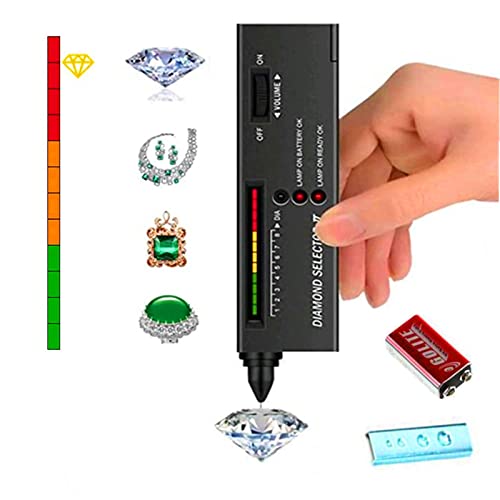 Diamond Tester Pen, High Accuracy Jewelry Diamond Tester＋200g/0.01g Mini Jewelry Scale＋60X Mini LED Magnifying, Professional Diamond Selector for Novice and Expert, Thermal Conductivity Meter - color: Diamond Tester+ Magnifier