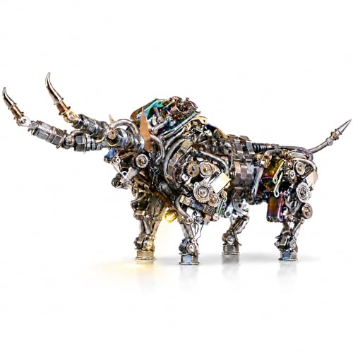 3D Metal Puzzle for Adults Bison Model Kits 3D Metal Puzzles Mechanical Bulls Building Blocks Difficult DIY Assembly - High-end Gifts for Men - style: Bison