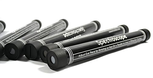 EISCO Economy Spectroscope Tube Set for Classroom Optics, Black, 6 Pack