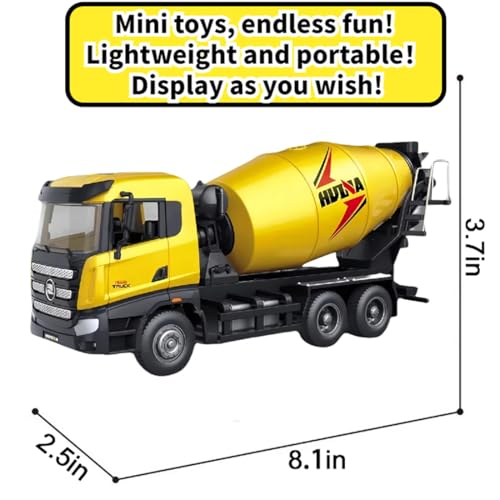 Die Cast All-Metal Concrete Mixer Truck Model 1:50 Scale - Highly Detailed Construction Toy, Perfect for Collectors and Display, Durable Alloy Material, Ideal Gift - style: Mixer Truck model