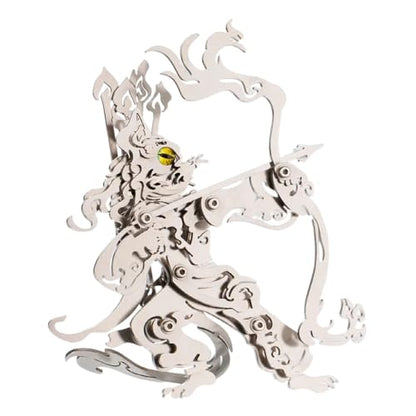 3D Metal Puzzle King Cat, Silver - color: King Cat Silver