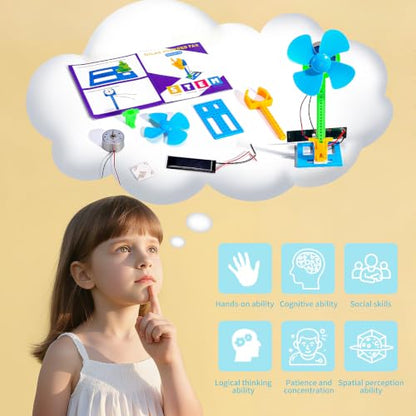 STEM Kits for Kids Science STEM Toys, 8 Bulk Solar Powered Crafts Boys Girl