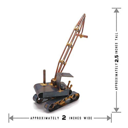 Track Crane Collectible Handmade Metal Art Figurine, Desk Accessories, Trophy, Boss Gift, Home Office Décor, Construction Worker Gift - style: Track Crane