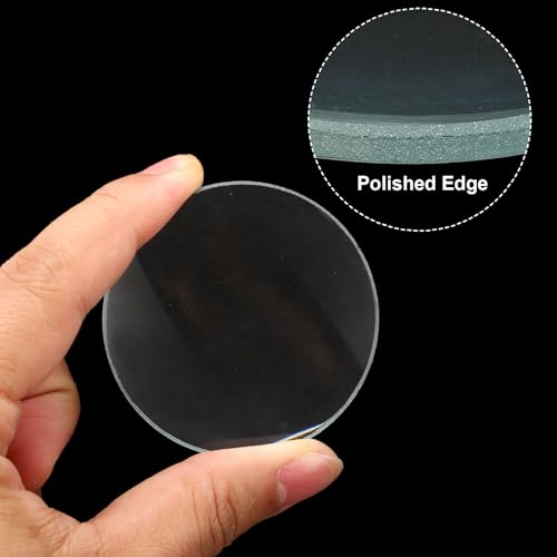 PATIKIL Concave Lens, 160mm Focal Length 60mm (2.4") Diameter Round Glass Magnifying Telescope Lens Trial Set Ground Edge for Lab Physics Class Optics Scientific Experiments, Cyan, 6Pcs - size: 2.4inch