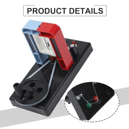 Hand Crank DC Generator Physics Education Tool With Dual LED Indicators For Faraday Experiment, Electric Motor Kit Classroom Science Lab