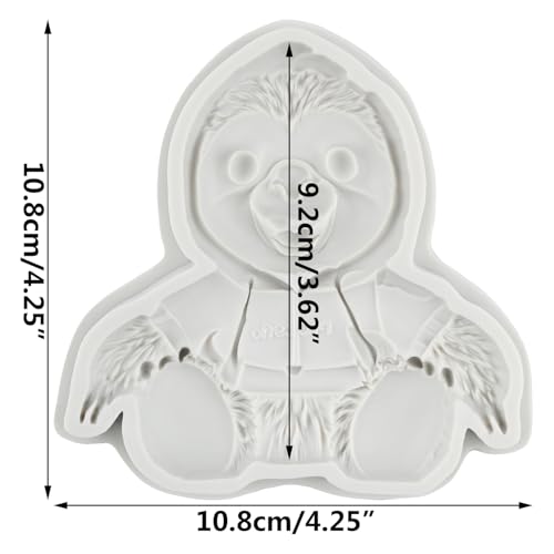 Cute Sloth Silicone Molds Animal Sloth Polymer Clay Mold - color: Style M