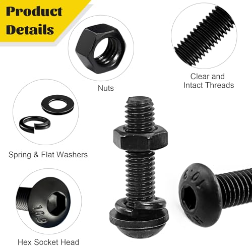 2640PCS M2M3M4M5 Metric Hex Socket Button Head Screws Assortment Kit - size: M2M3M4M5 2640pcs