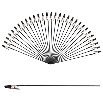 Antrader Model Painting Alligator Clip Stick with Rubber Tips,30Pcs - color: All Black