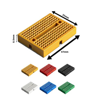 Breadboard Kit 830 + 400 + 6×170 Point Solderless Prototyping Boards, 120Pcs 20cm Dupont Jumper Wires M-M M-F F-F for Arduino Raspberry Pi ESP32 Electronics Projects - size: 830+400+6×170 Breadboard Kit
