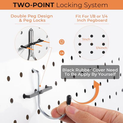 INCLY 320PCS Pegboard Accessories Organizer Kit with Peg Borad Hooks & Bins - size: 320 PCS