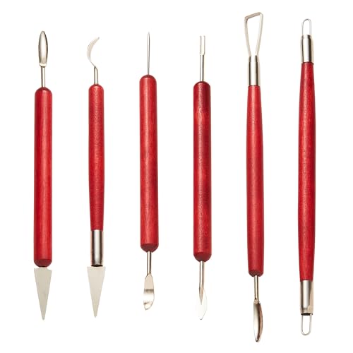 6 Pcs Clay Sculpting Tools for Air Dry & Polymer Clay, 6pc Pottery Tools - size: Pack of 6
