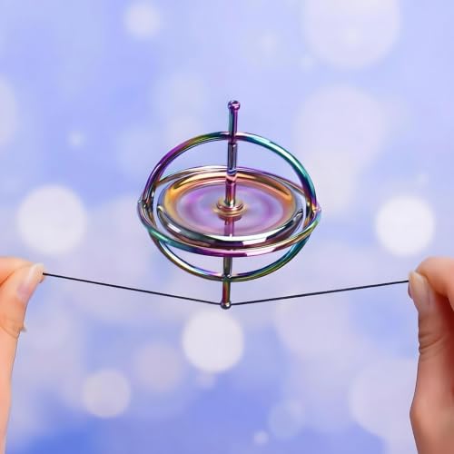 Joytech Precision Gyroscope Kill Time Metal Anti-Gravity Spinner Balance Toy Colorful JA05 - color: Colorful
