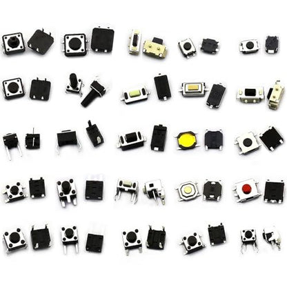 250PCS 25Values Micro Momentary Tactile Switch Assortment Kit
