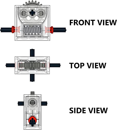 SEEMEY 5 Sets Technic Parts Assembly Gearbox Compatible with Part 6588