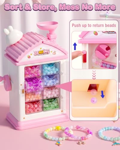 Aywewii Bracelet Making Kit, 800+PCS Beads DIY Jewelry Gift for Girls 6-12