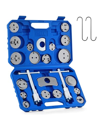 OMT 24pc Brake Caliper Compression Tool with Adapters & Hangers, Sandblast - color: Blue