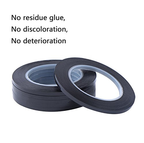 Outus 6 Pack 1/8 Inch Black Dry Erase Whiteboard Pinstripe Graphic Tape