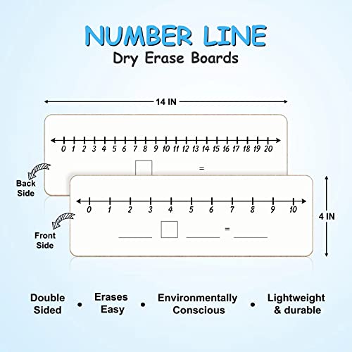 Dry Erase Number Line Whiteboard 4”x12”Double Sided White Board Featuring 0-10 Number Line On One Side 0-20 On The，Dry Erase Board for Kids Number Lines for Students Math Manipulatives - style: Number Line