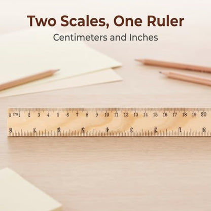1Pc Wooden Rulers Measuring Tool School Supplies Straight Rulers Teacher Stationery 20cm Children Drawing Rulers Drafting Tools and Drafting Kits