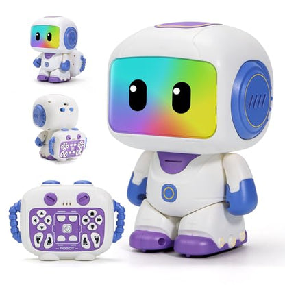 GILOBABY Programmable RC Robot Toy for Kids, Rechargeable STEM Astronaut - color: Purple