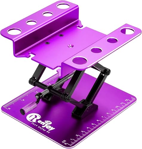 RC Car Work Stand w/Screw Tray for 1/8 1/10 1/12 Scale RC Cars, Purple - color: Purple