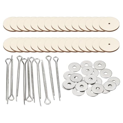 PATIKIL 30mm Doll Joints, 16 Set Removable Cotter Pin Joints Connector and Fiberboard Tray for Bear Limbs Making Head DIY Crafts Accessories - size: 30mm