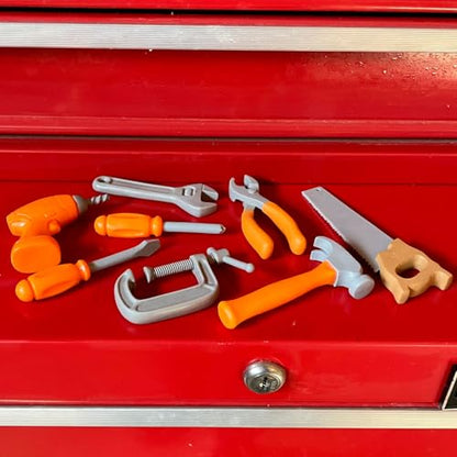 Safari Ltd. Handy Tools TOOB - 8 Mini Figurines Including Vice, Drill, Screwdrivers, Wrench, Pliers, Saw, and Hammer - Educational Toy Figure Set for Boys, Girls & Kids Ages 3+