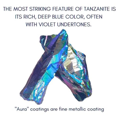 Crystals, Rocks, Jade, Crystals and Healing Stones, Witchcraft Supplies, Healing Crystals, Stones, Healing Stones, Rock Collection, Agate, Raw Stones (Amethyst Tanzine Aura Quartz, 2 Pcs) - color: Amethyst Tanzine Aura Quartz