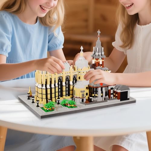 Micro Building Blocks Set, Germany Medieval Aachener Dom Model Building Kit 6650 PCS Construction Model for Adult and Teens - color: Aachener Dom