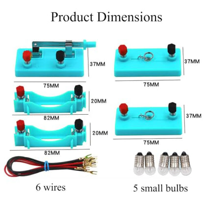 Kids Electric Circuit STEM Experiment Kit, Physics Learning Set for Series & Parallel Circuits, Teaching Supplies for Classroom & Homeschool Students (Pack of 2) - size: 5.7 x 1.25 x 3.38 inches (Pack of 2)
