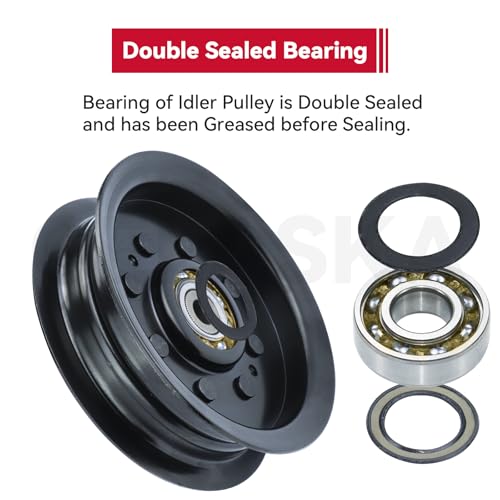 GELASKA 2Pack 532197380 532196104 Idler Pulley for Husqvarna 48" 54" Z254F - color: A4 2x196104