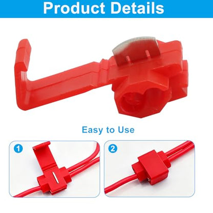 Red Snap Electrical Wire Connectors, 100 Pack