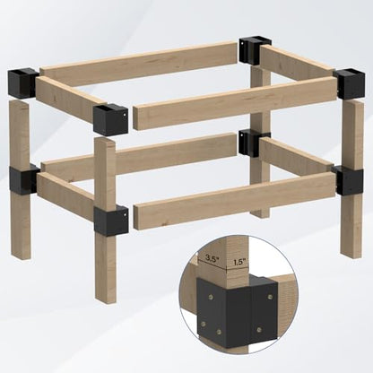 Workbench Bracket Kit 4PCS, Fits 2x4(Actual 1.5"x3.5") Wood - size: 2x4