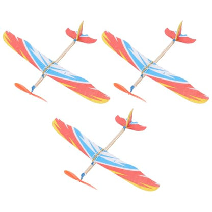 DIY Creative Aircraft Model Bird Design Rubber Band Powered Airplane Educational Toy Lightweight Foam Glider for Kids Outdoor Play