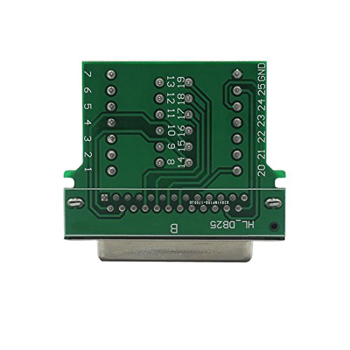 DB25 Breakout Board Solder-Free Male Adapter 25-pin Port Adapter to Terminal Connector Signal Module Long Bolts and Nuts with case