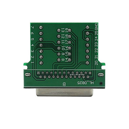 DB25 Breakout Board Solder-Free Male Adapter 25-pin Port Adapter to Terminal Connector Signal Module Long Bolts and Nuts with case