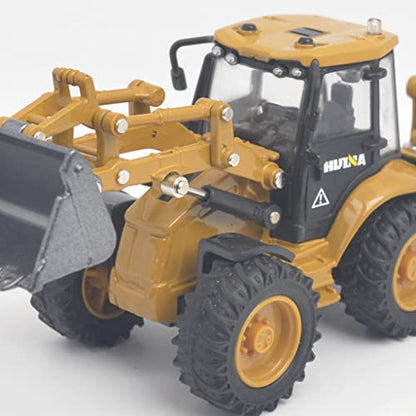Ailejia Die-cast Backhoe Loader Excavator Truck Toys Heavy Duty Wheeled 1/50 Metal Engineering Vehicle Construction Tractor Model Toy for Boys (Backhoe) - color: Backhoe
