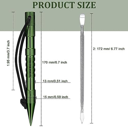 Ferraycle 12pcs Paracord FID Knotter Tools Set, Stainless Steel Army Green - style: Army Green