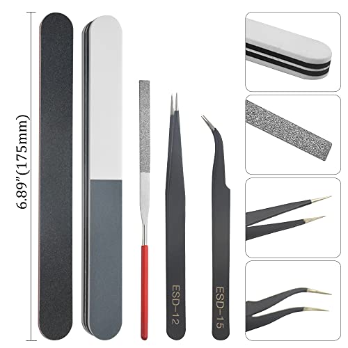 Professional 8 PCS Model Tools Kit Modeler Basic Tools Craft Set Hobby Building Tools Kit for Gundam Car Model Building Repairing and Fixing(A) - size: Small