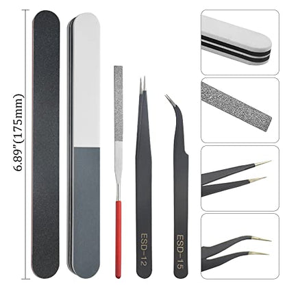 Professional 8 PCS Model Tools Kit Modeler Basic Tools Craft Set Hobby Building Tools Kit for Gundam Car Model Building Repairing and Fixing(A) - size: Small