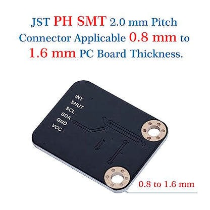 CQRobot JST PH SMD 2.0 mm Pitch 2-Pin Electronic Computer Connector IC Male Plugs, Female Sockets Housing and T-Shaped Crimp Terminal Kit.. 50 Sets/200 Pieces Wire-to-Board Adapter Cable Assembly. - size: 2P, style: PH-SMD