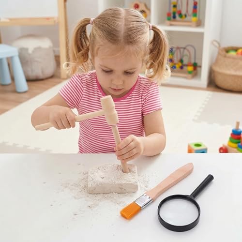 Angoily 3 Sets of Excavation Tools, Wood Archaeological Dig Tool for Kids - size: 14.00X4.00X2.00CM