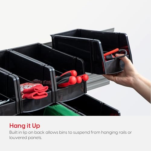 IRIS USA 12-Pack, Small Stackable Storage Bins, Black - size: Small - 12 Pack